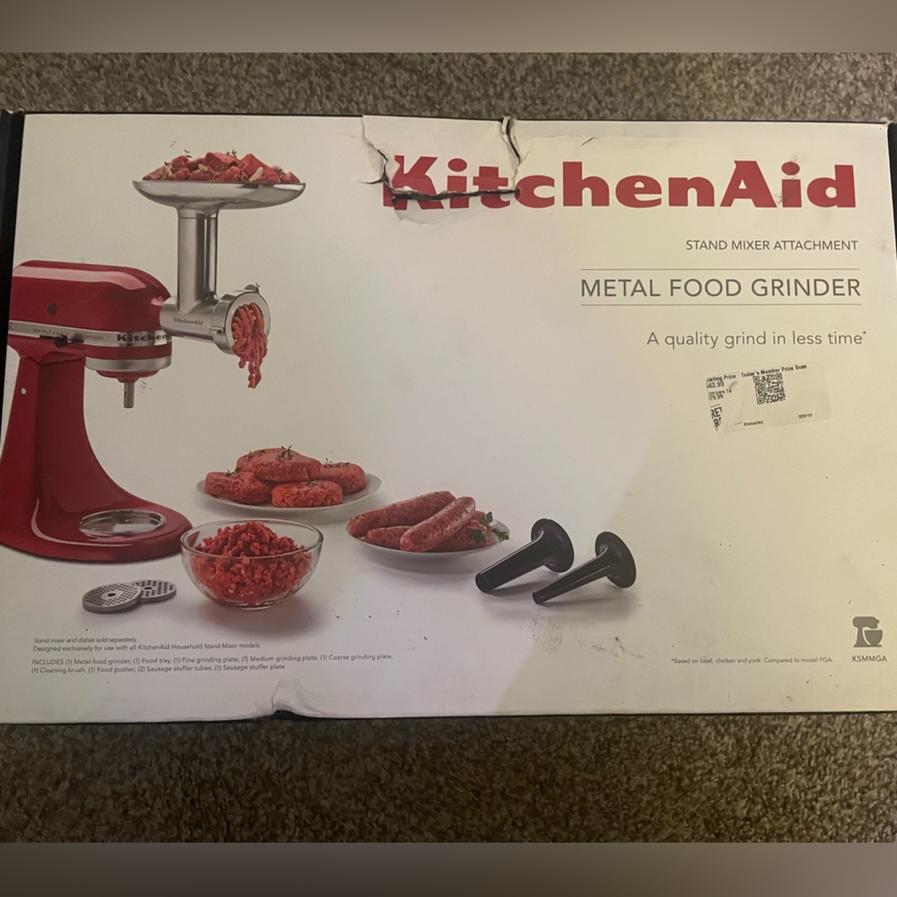KitchenAid Metal Meat Grinder Attachment NIB!!!